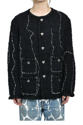 TWEED HOBO JACKET / BLK