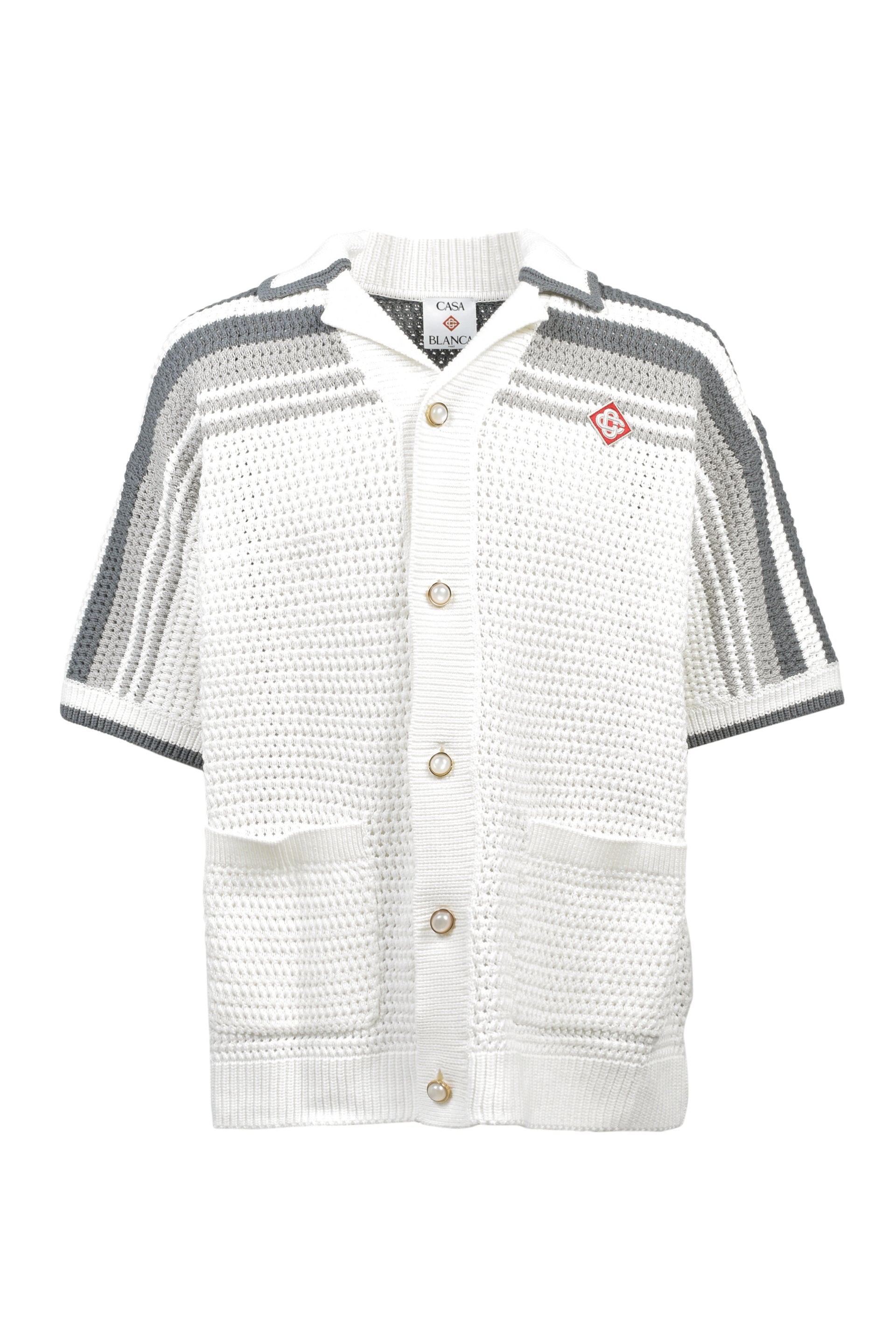 CROCHET SHIRT / WHT GRY