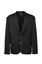 CROSS BUTTON TAILORED JACKET / BLK