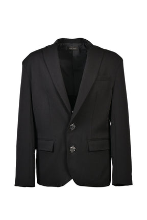 CROSS BUTTON TAILORED JACKET / BLK