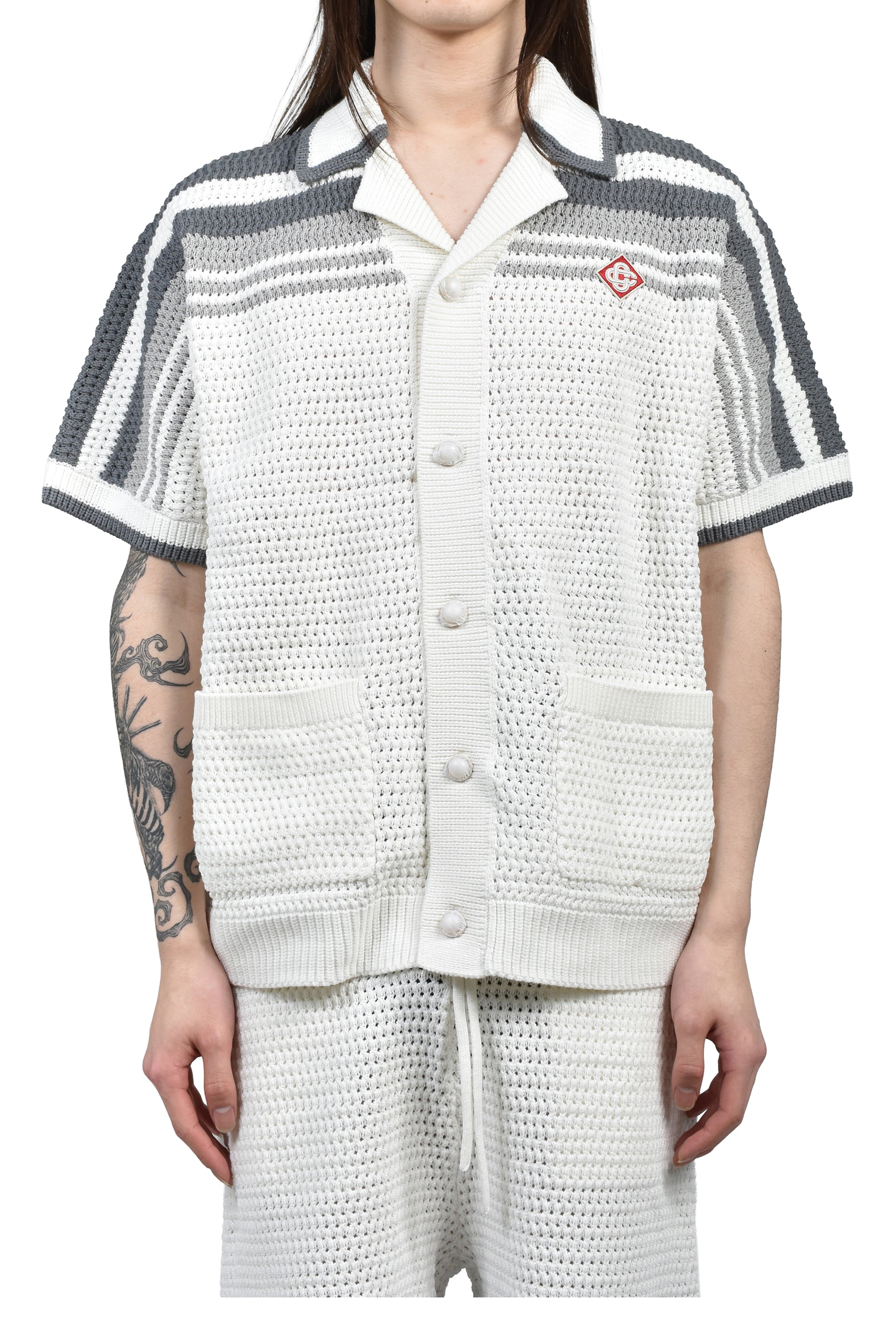 Casablanca CROCHET SHIRT / WHT GRY