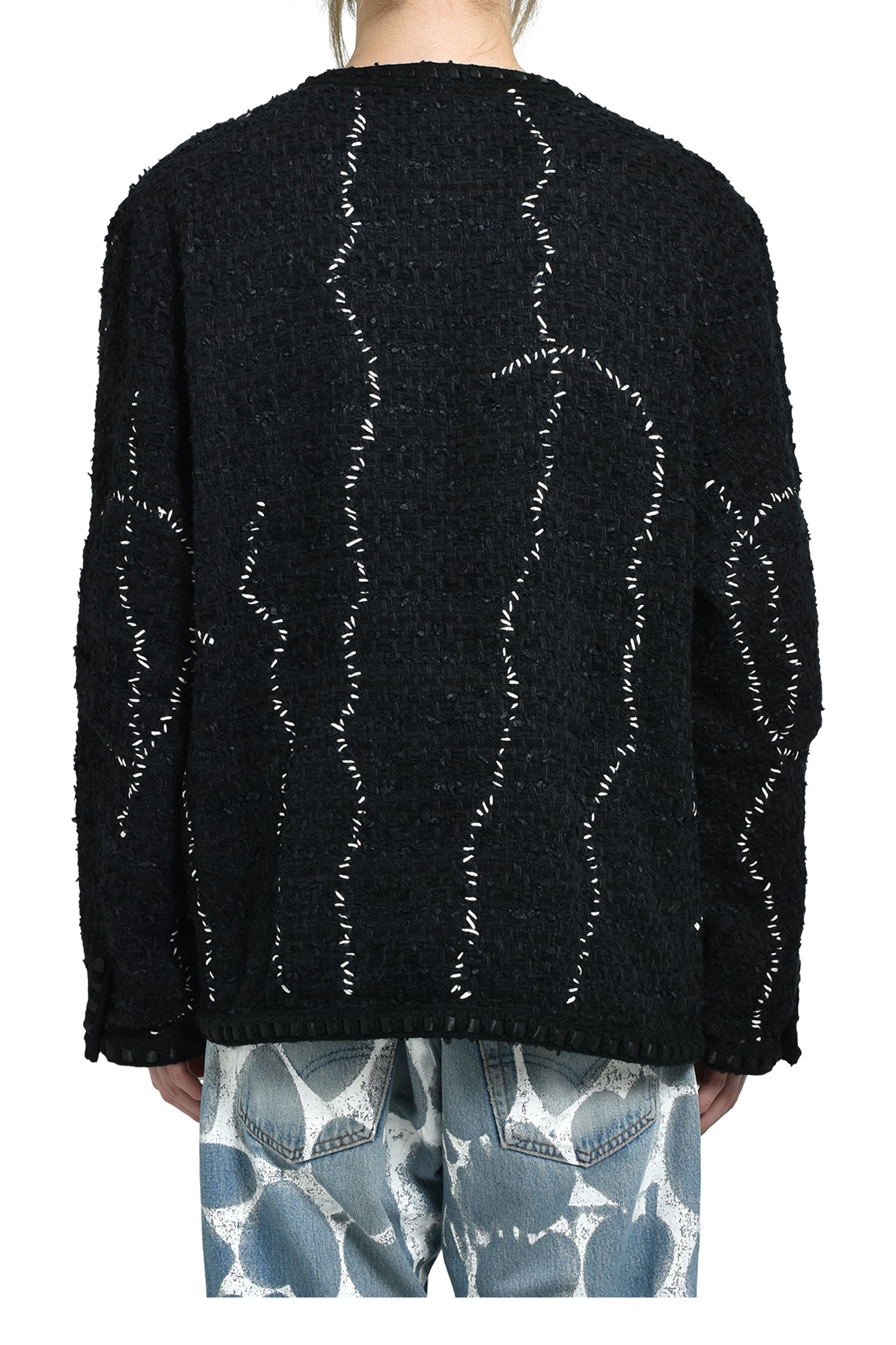 READYMADE レディメイド SS25 TWEED HOBO JACKET / BLK - NUBIAN