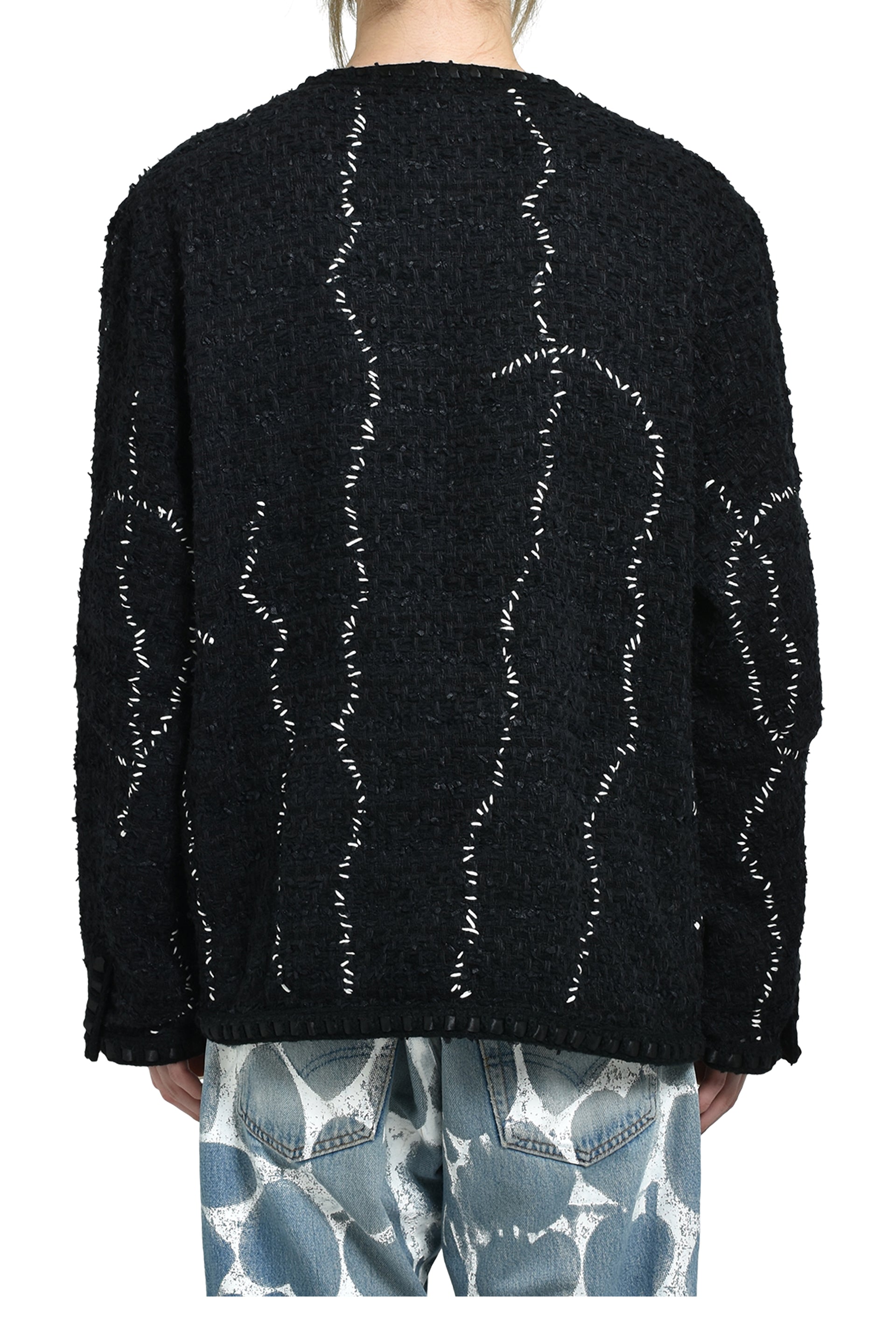 TWEED HOBO JACKET / BLK