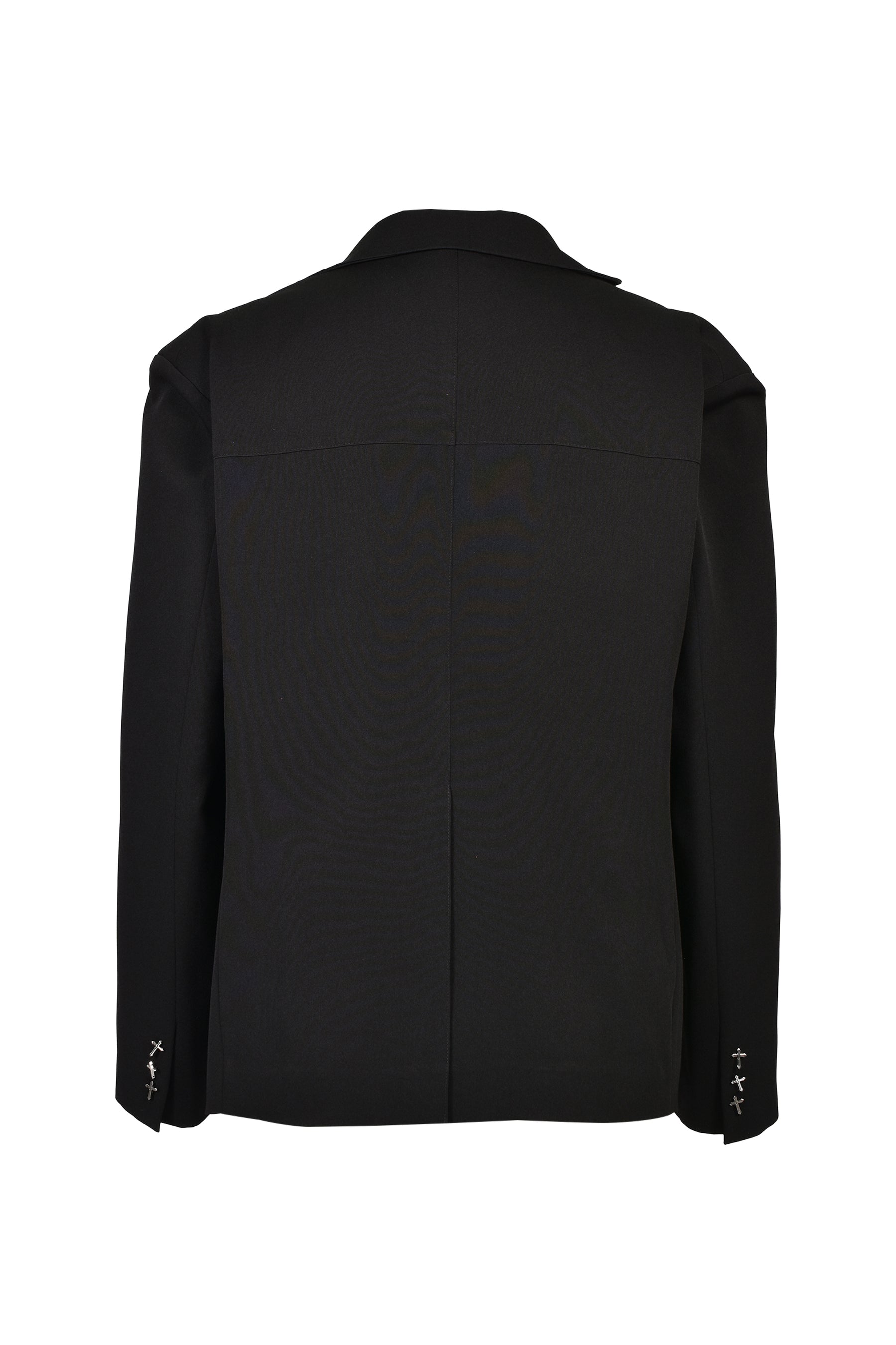 CROSS BUTTON TAILORED JACKET / BLK