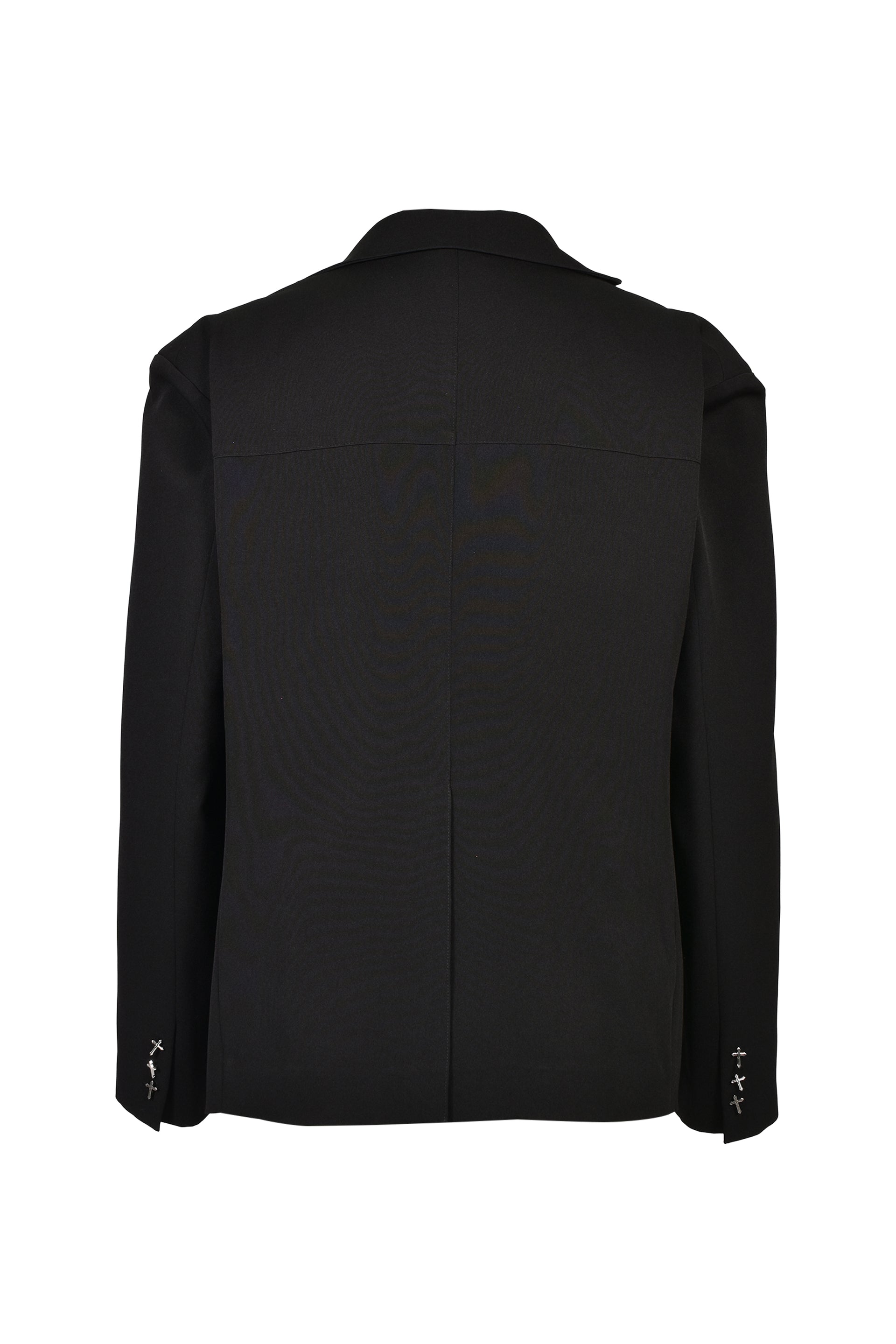 CROSS BUTTON TAILORED JACKET / BLK