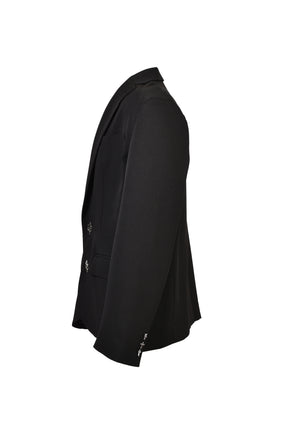 CROSS BUTTON TAILORED JACKET / BLK