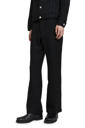 FIVE POCKET FLARE TROUSERS / BLK