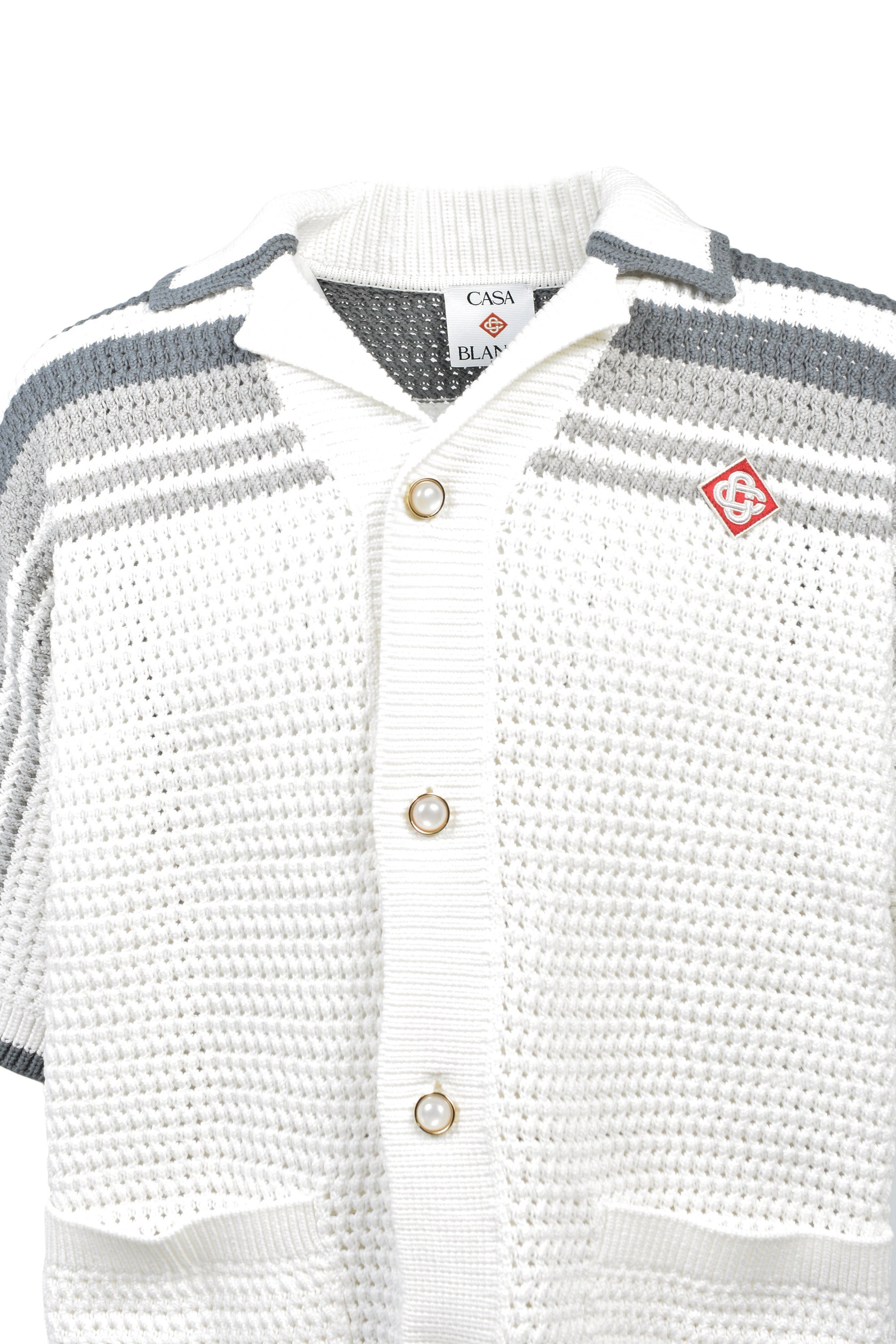 CROCHET SHIRT / WHT GRY