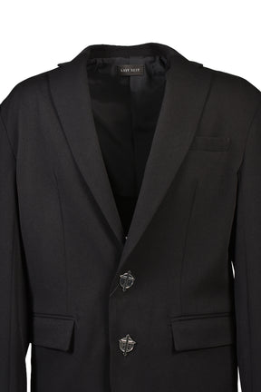 CROSS BUTTON TAILORED JACKET / BLK
