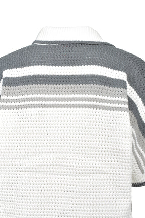 CROCHET SHIRT / WHT GRY