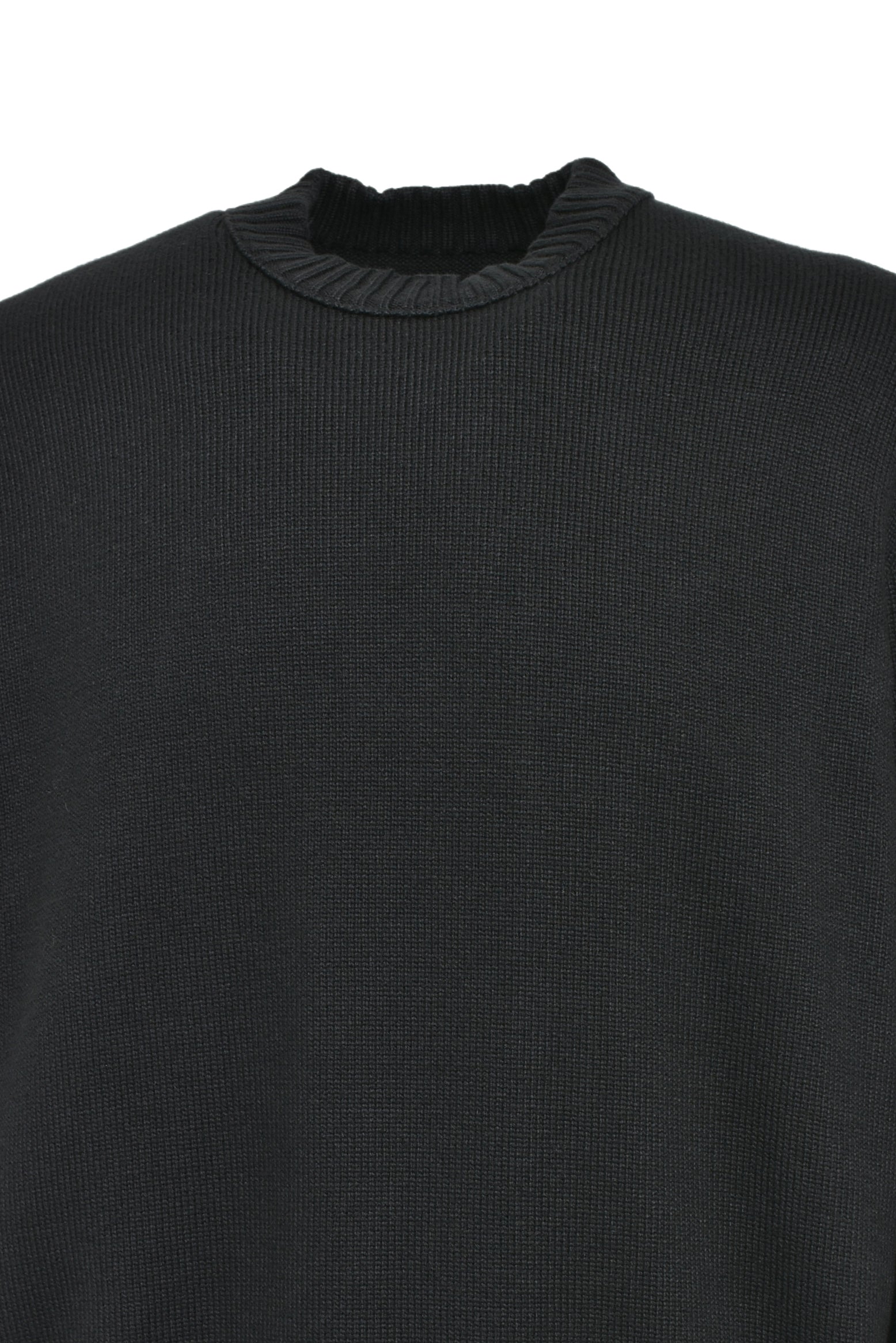 WINTER COTTON CREWNECK KNIT / BLK