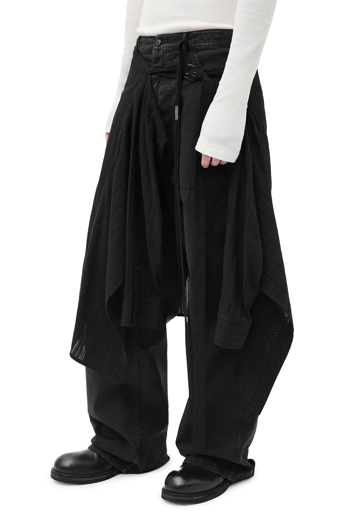 ALDRIK SHIRT APRON / BLK