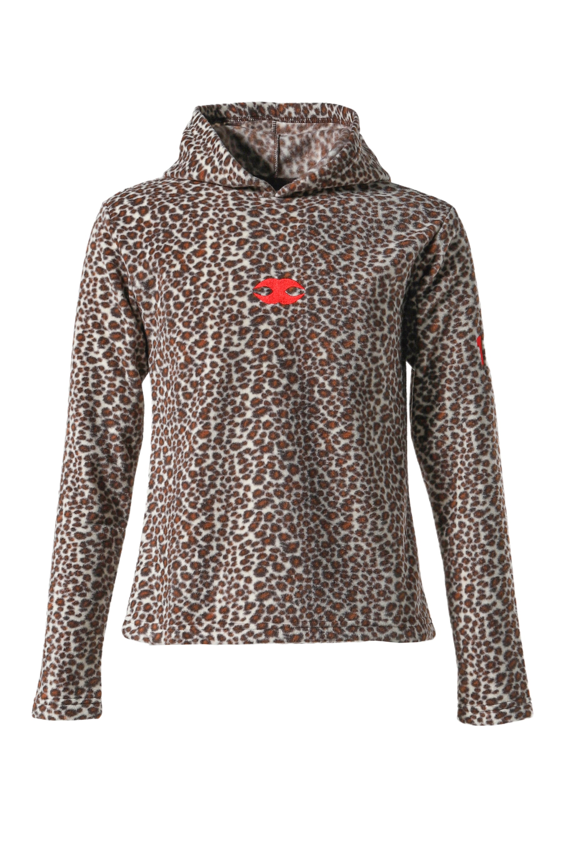 LEOPARD FLEECE HOODIE / LEOPARD