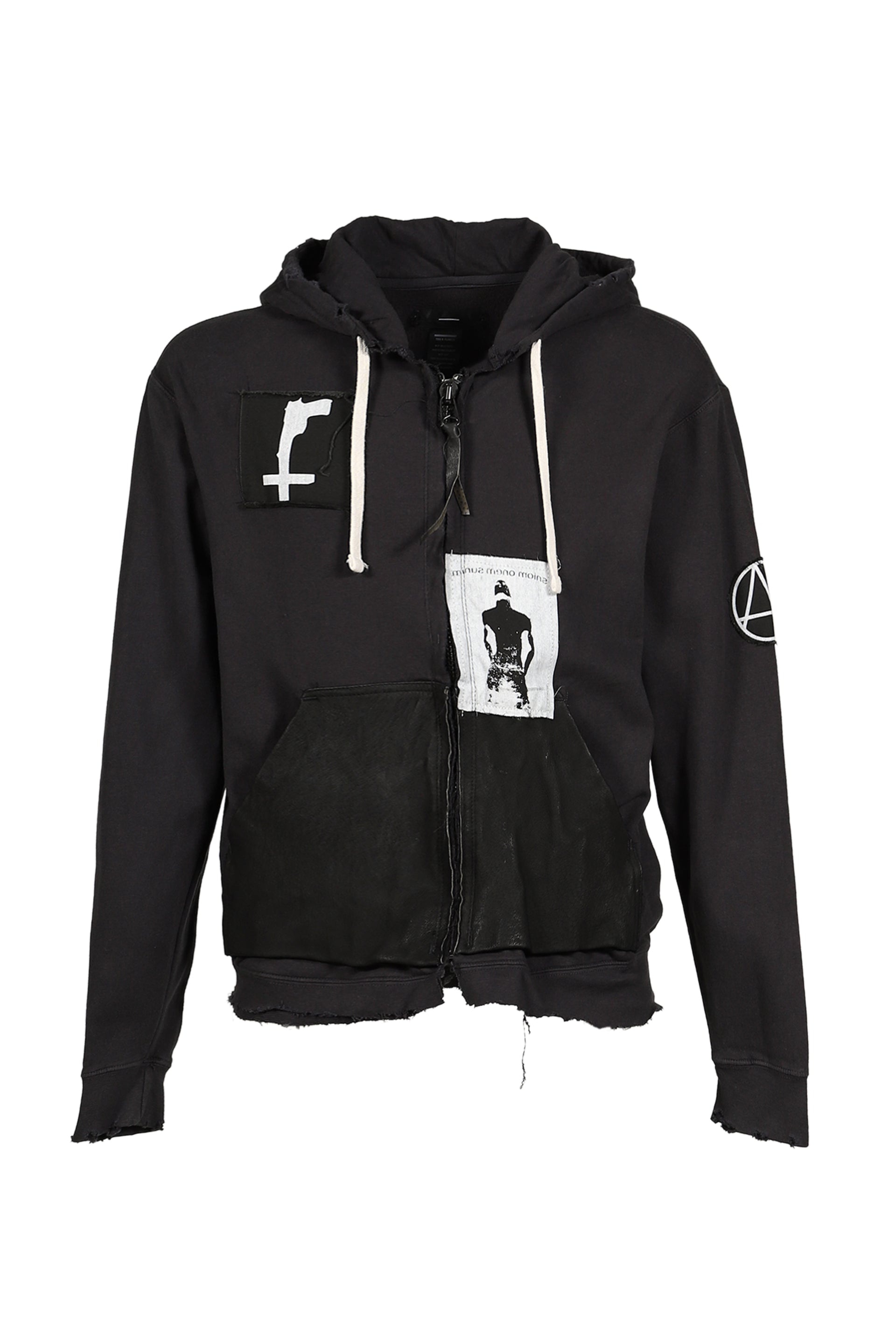 BOOTLEG ZIP UP HOODIE / BLK