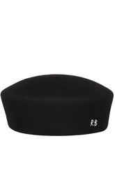 WOOL FELT PILLBOX HAT / BLK