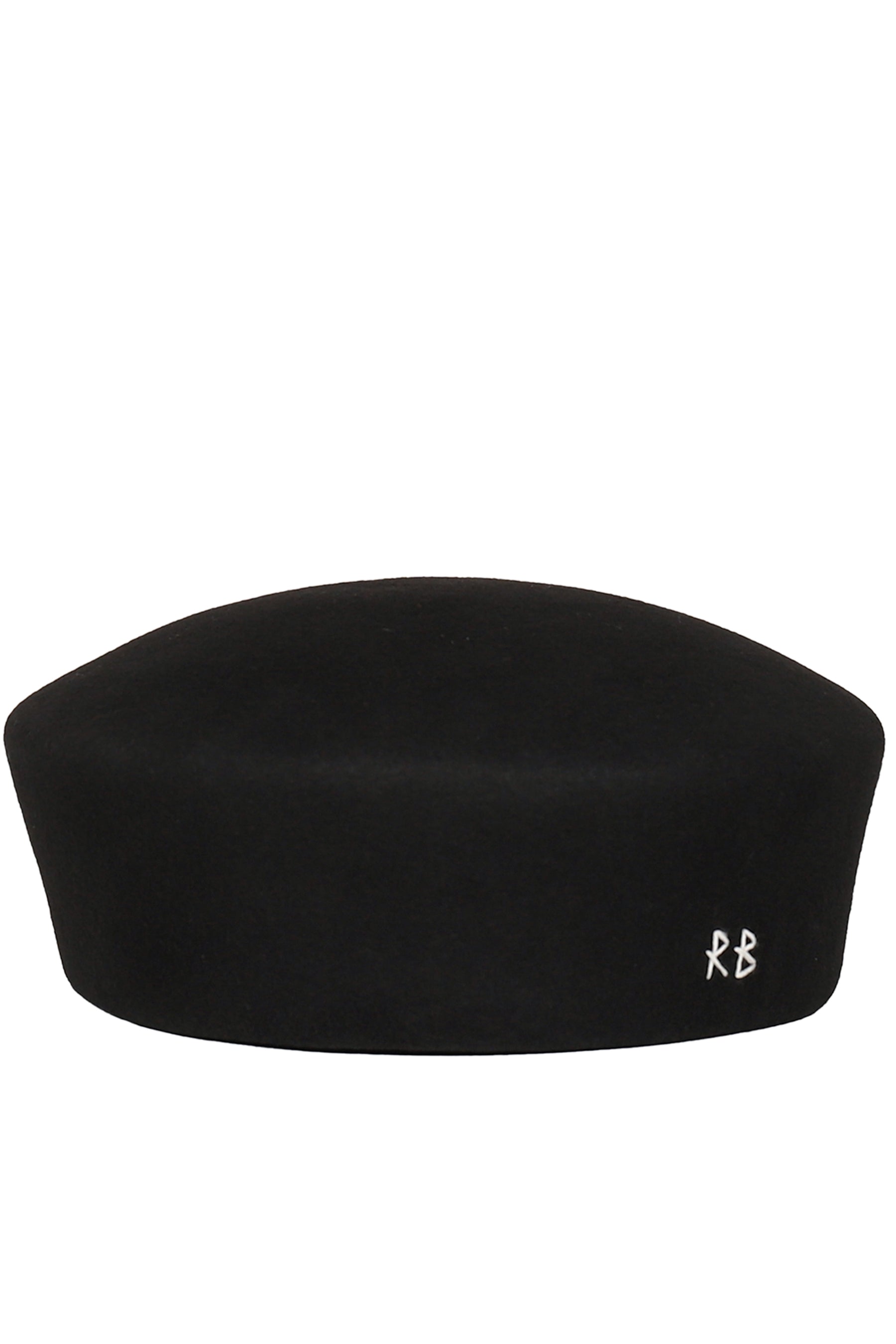 WOOL FELT PILLBOX HAT / BLK