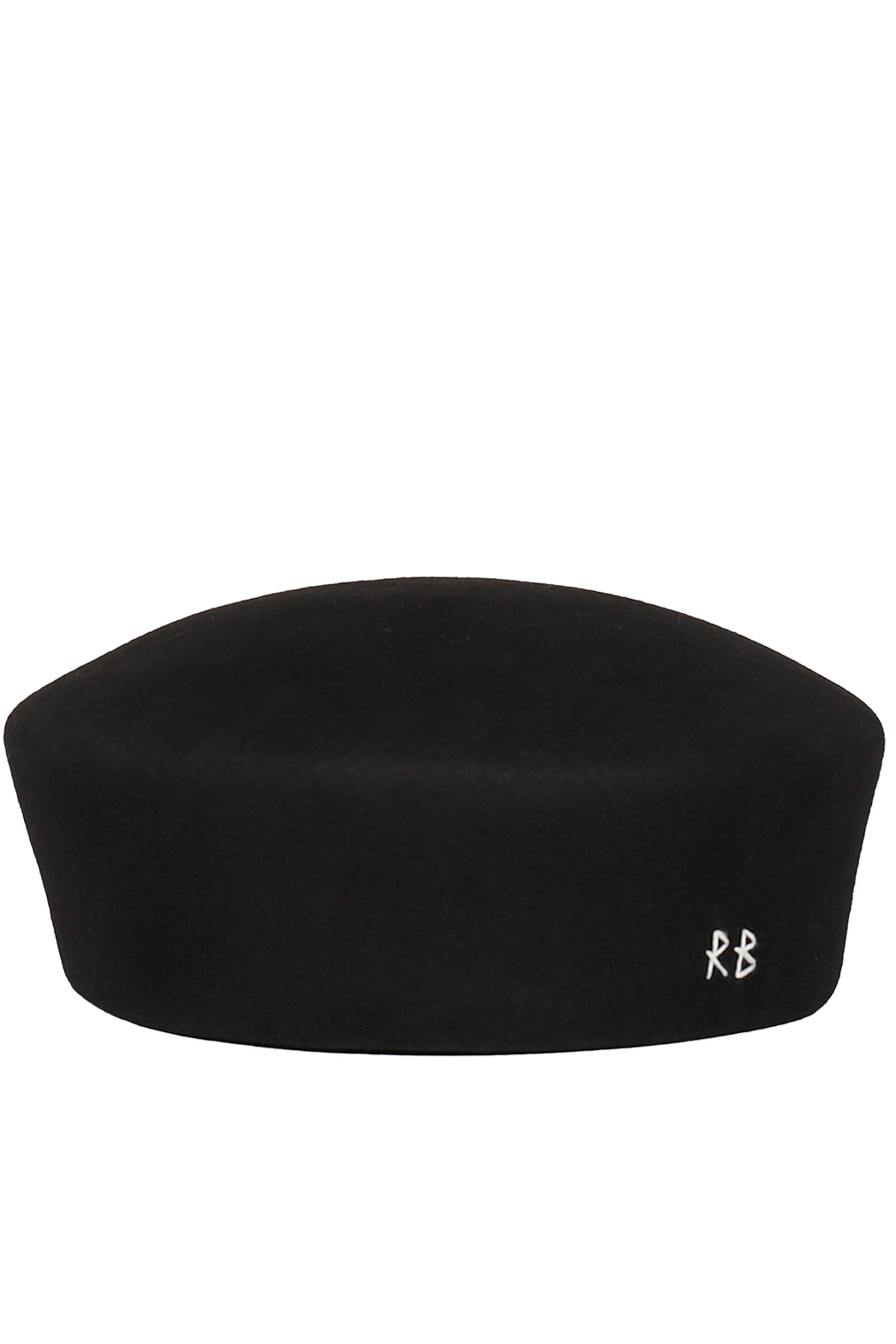 WOOL FELT PILLBOX HAT / BLK