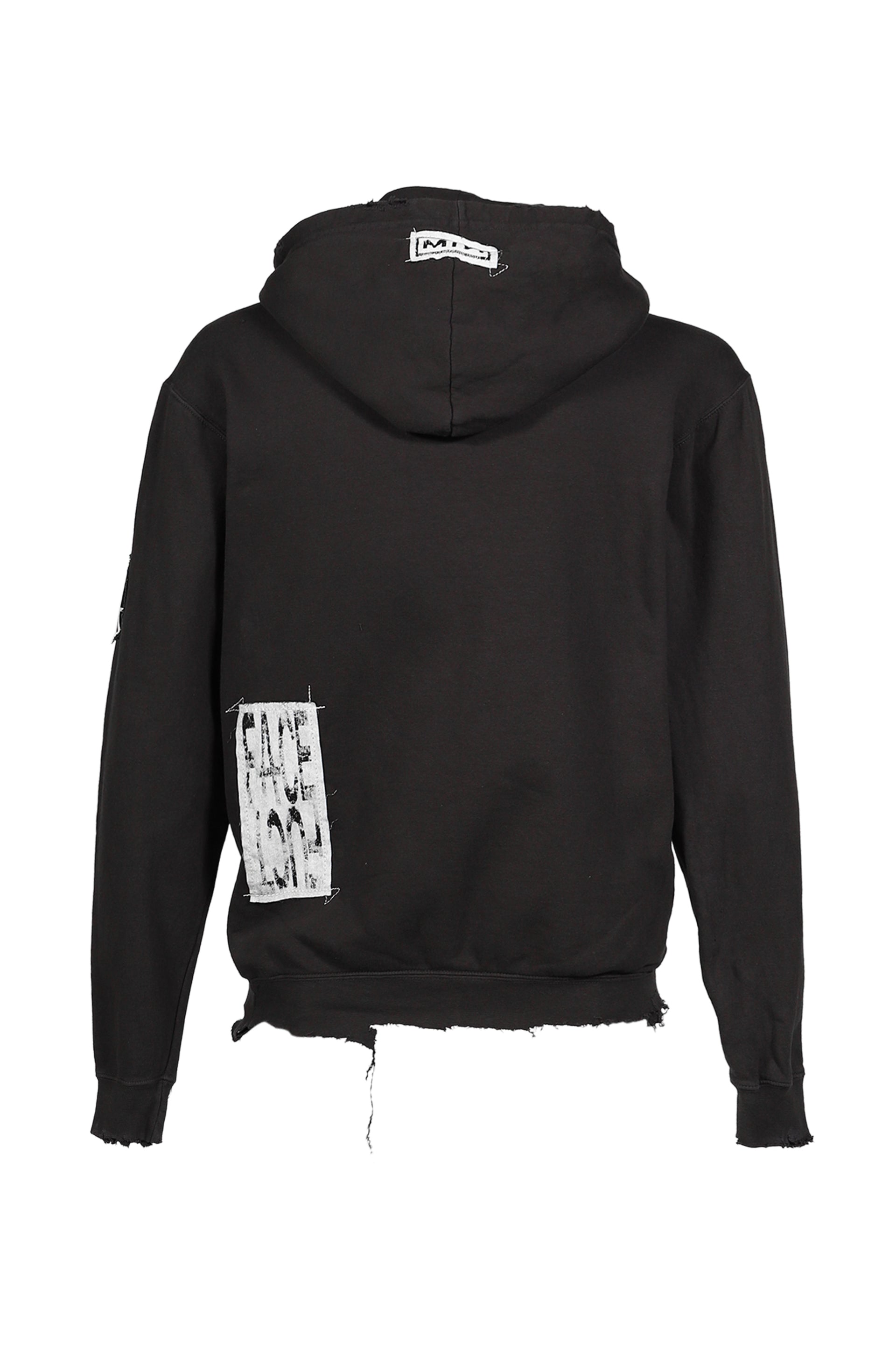 BOOTLEG ZIP UP HOODIE / BLK