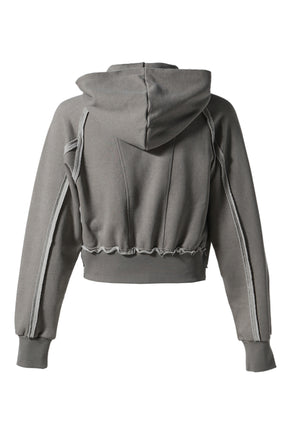 DIAS INSIDE-OUT HOOD ZIP-UP / BEI