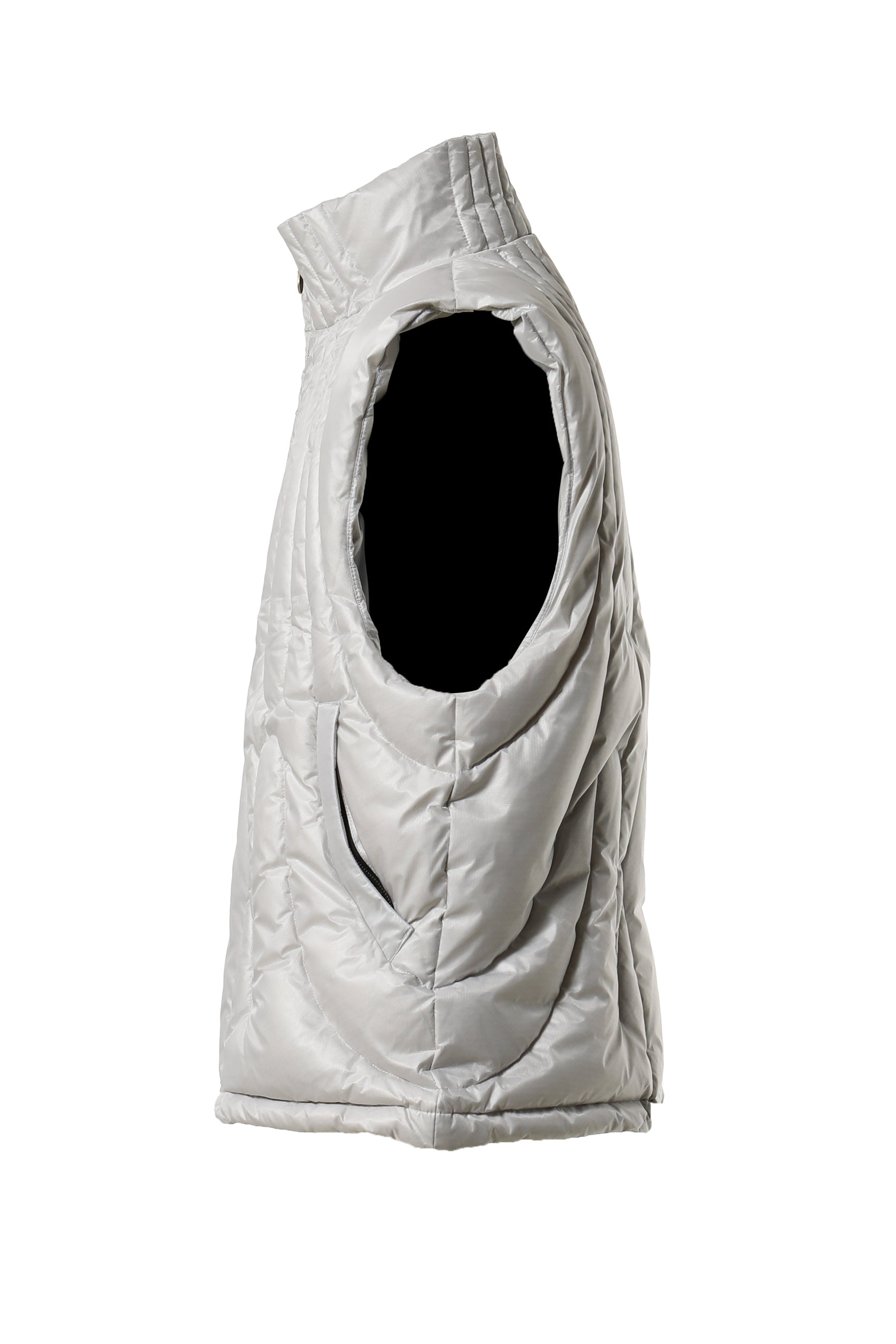 THUG CLUB FW23 CAVE GOOSE DOWN VEST / SIL -NUBIAN