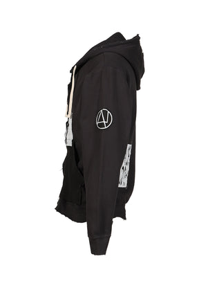 BOOTLEG ZIP UP HOODIE / BLK
