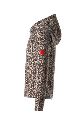 LEOPARD FLEECE HOODIE / LEOPARD