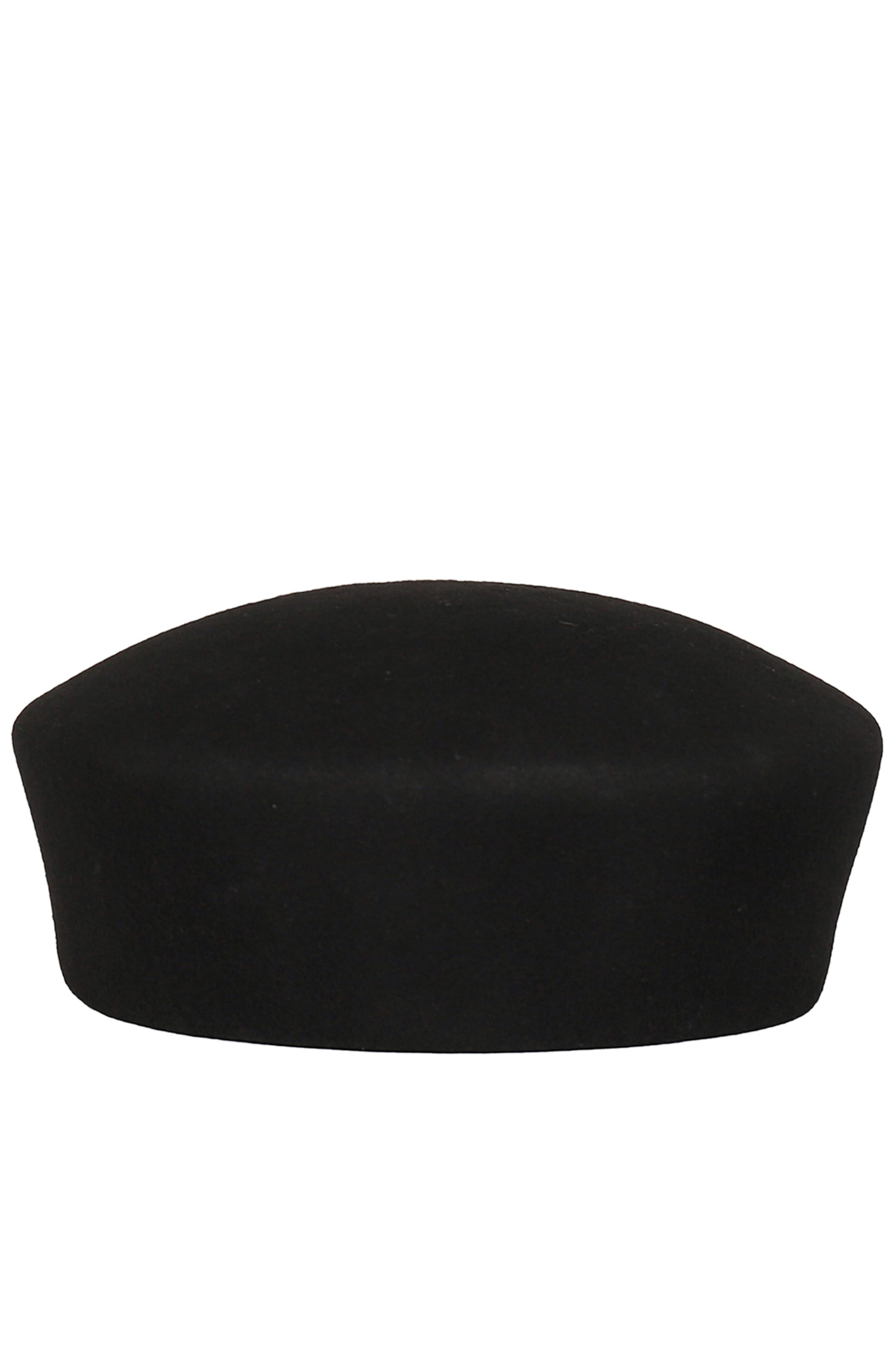 WOOL FELT PILLBOX HAT / BLK