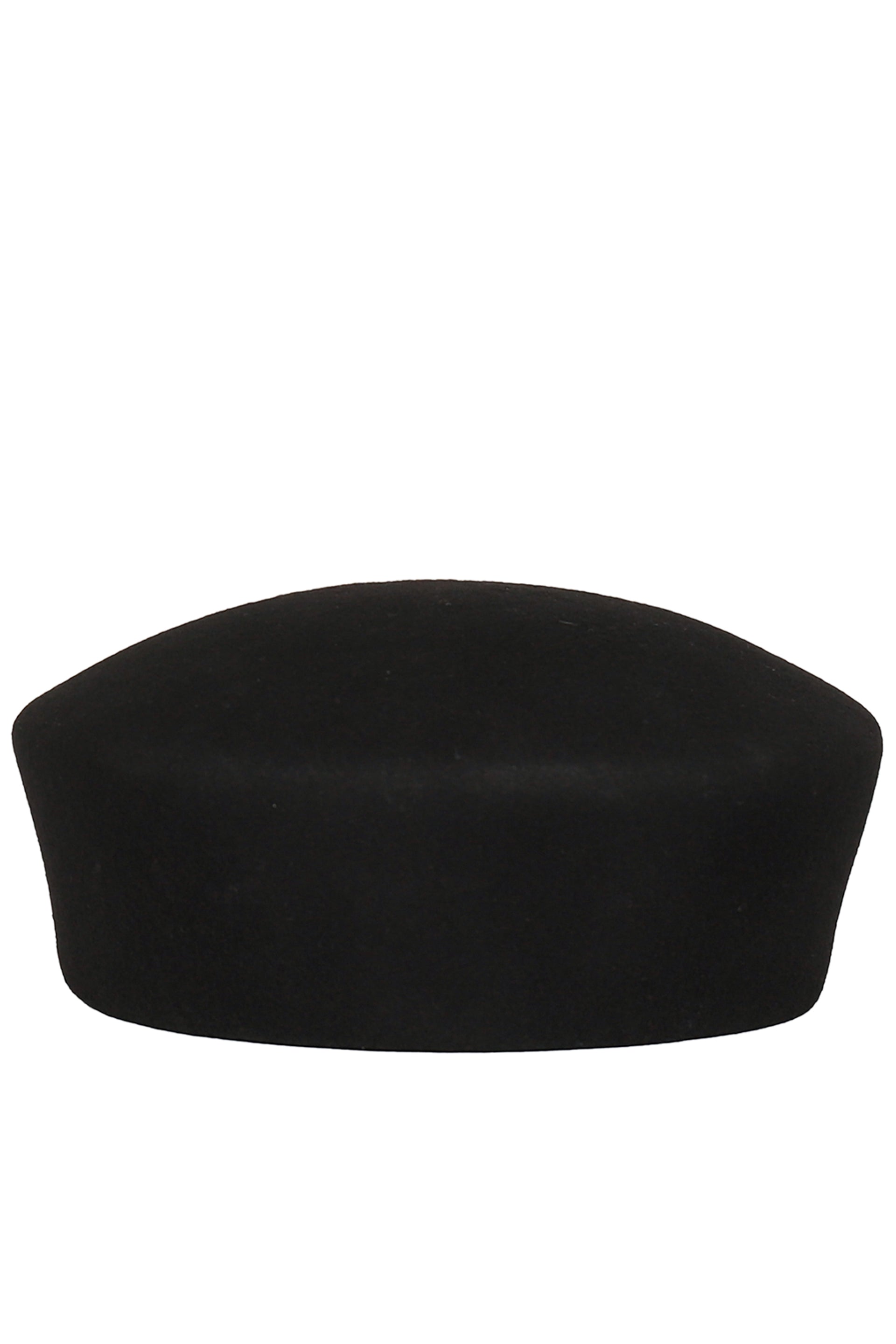 WOOL FELT PILLBOX HAT / BLK