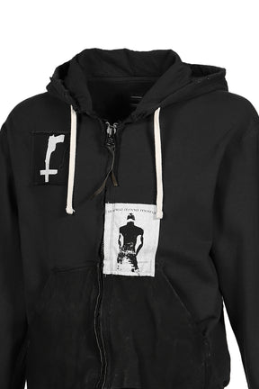 BOOTLEG ZIP UP HOODIE / BLK