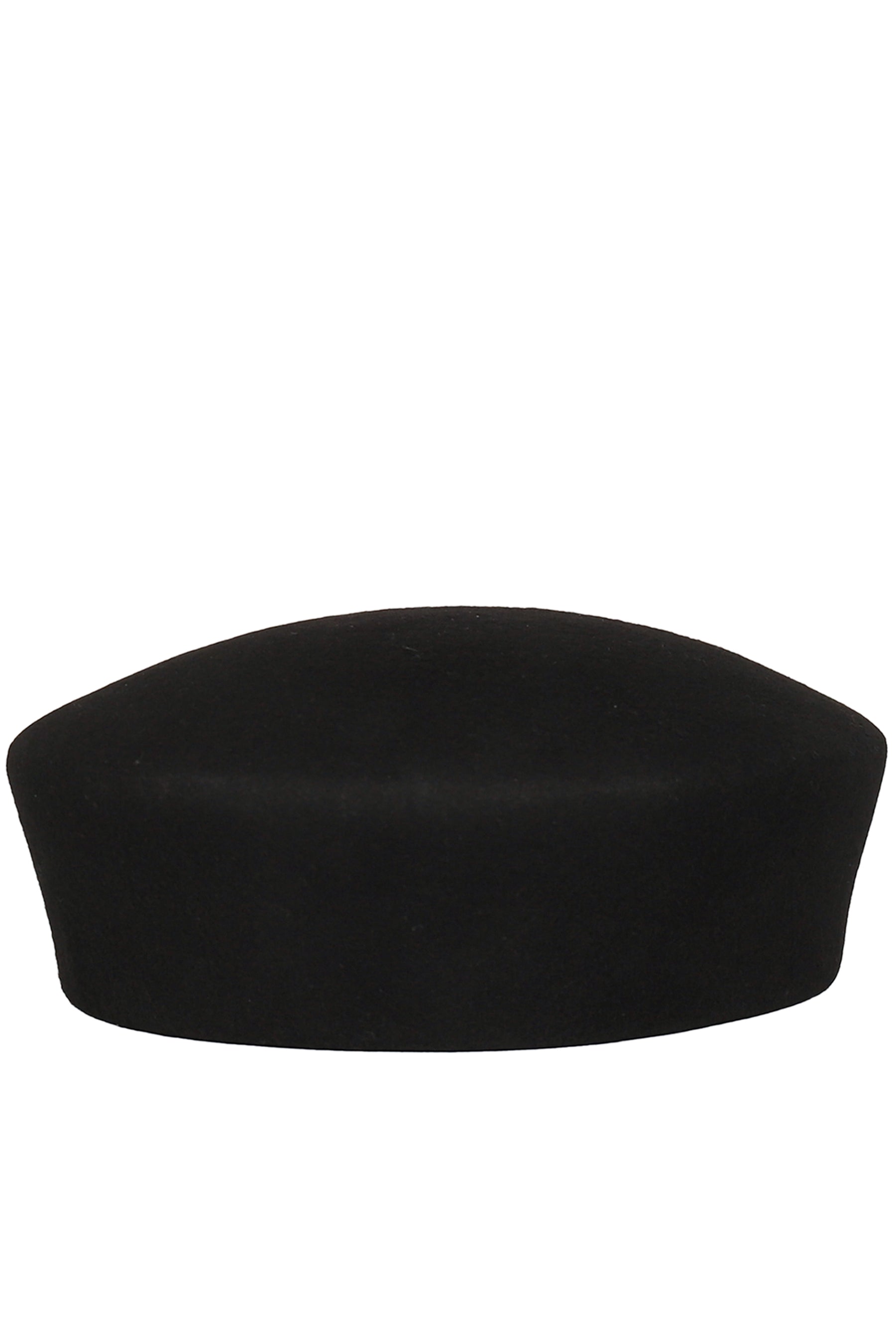 WOOL FELT PILLBOX HAT / BLK