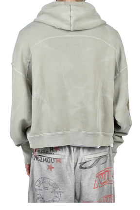 STAMP ZIP-UP HOODIE / GRN