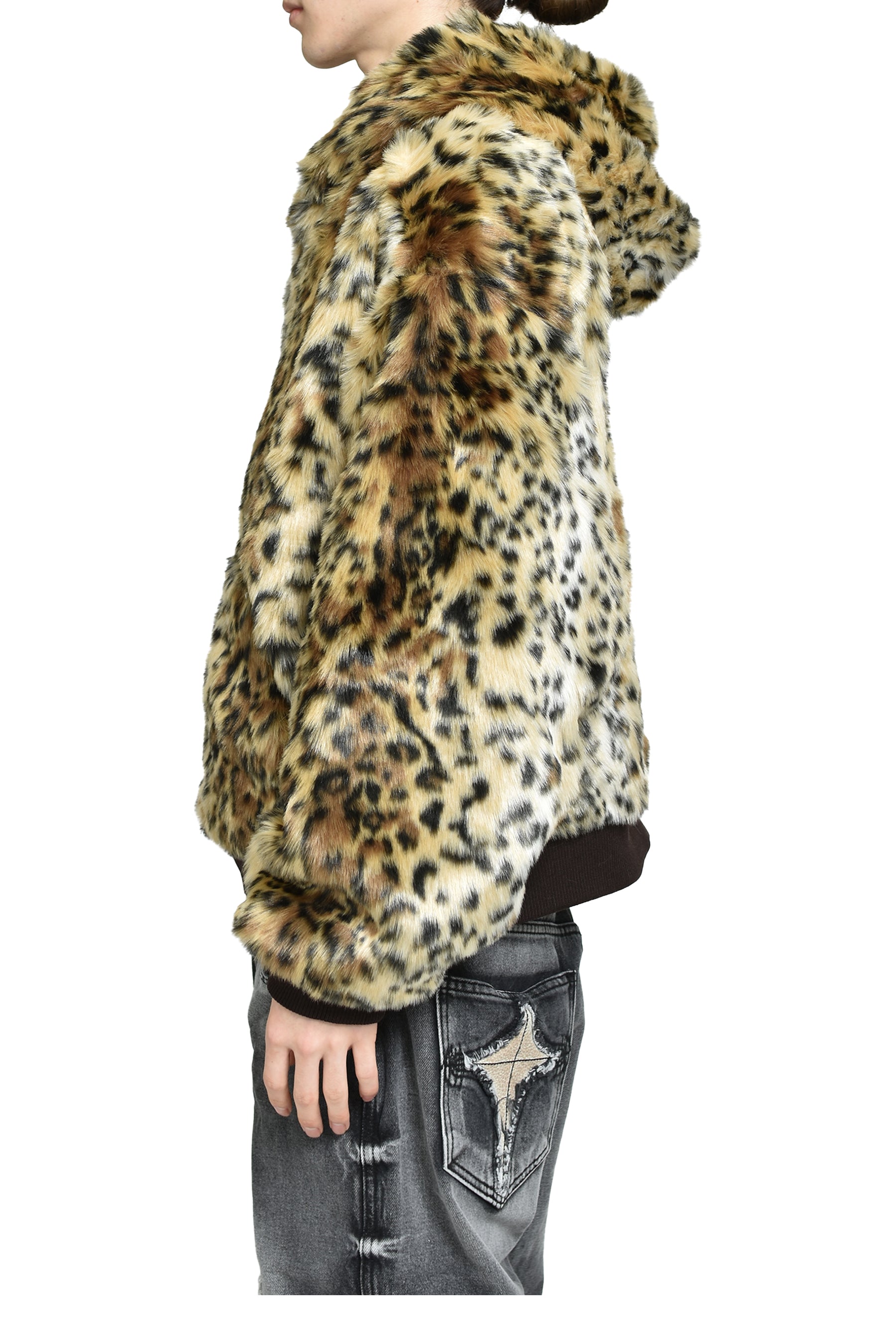 Thug Club サグクラブ FW25 LEOPARD FUR JACKET / YEL/BLK - NUBIAN