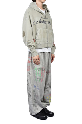 STAMP ZIP-UP HOODIE / GRN