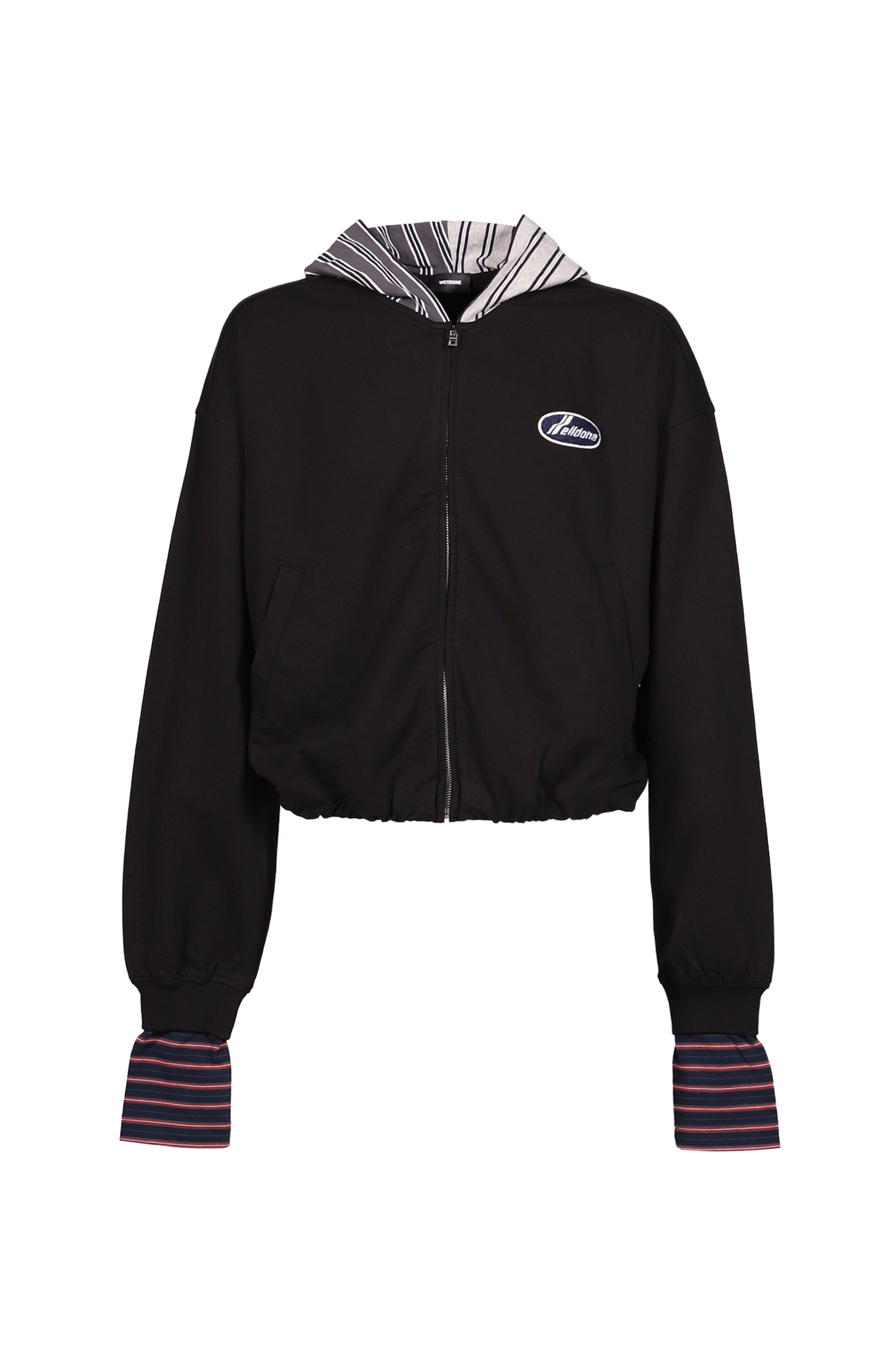 BLACK BUBBLE HOODIE ZIP-UP / BLK