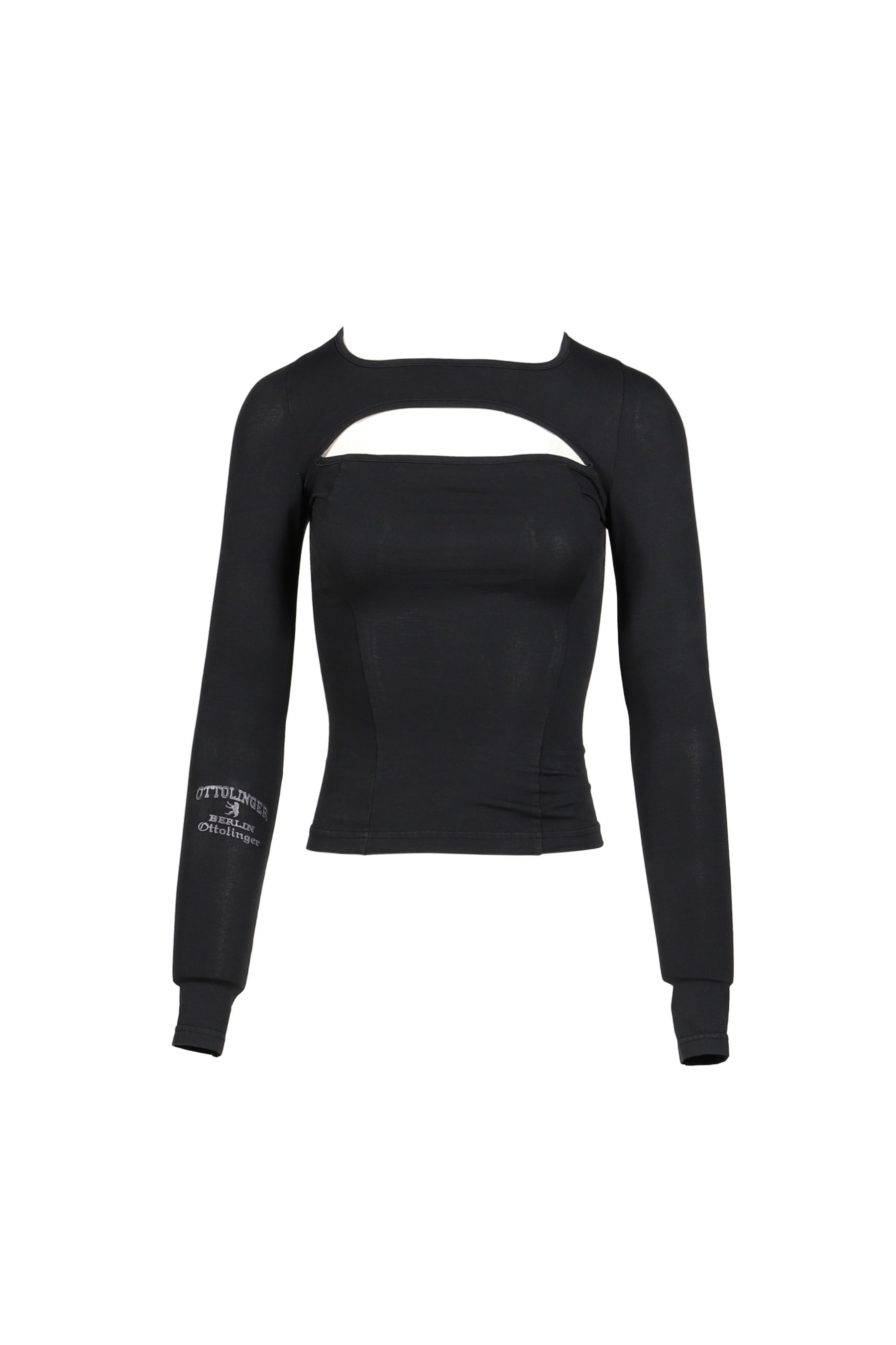 SPLIT RACERBACK RIB LONGSLEEVE / BLK