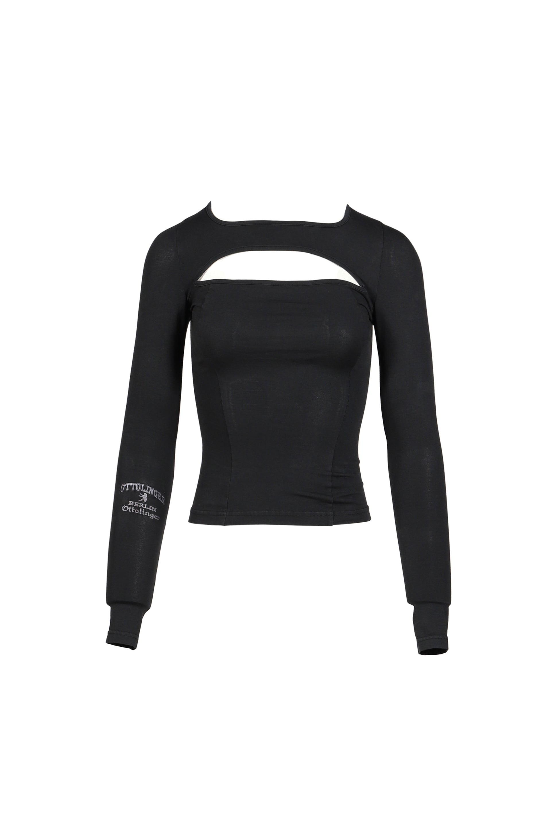 SPLIT RACERBACK RIB LONGSLEEVE / BLK