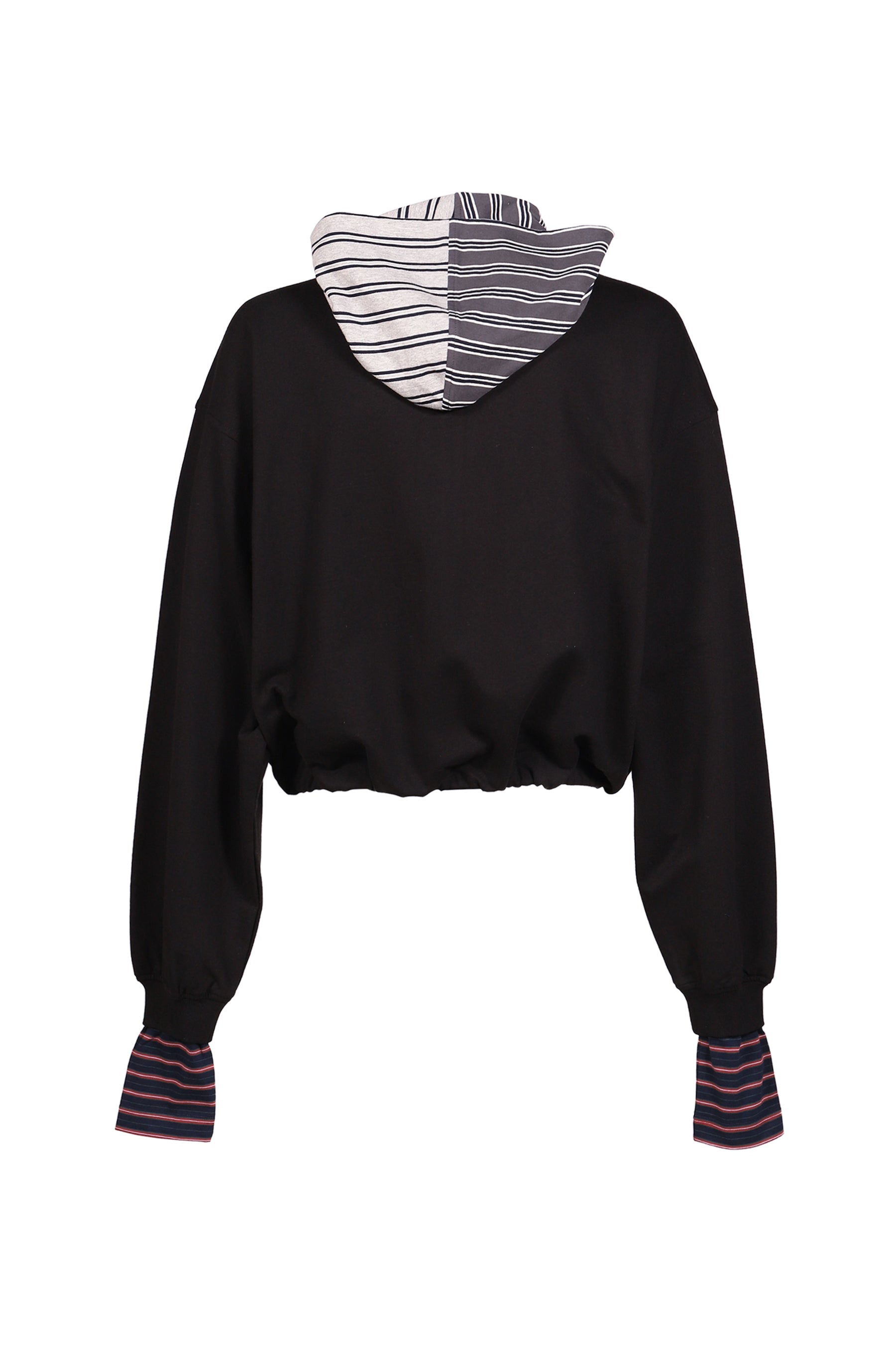 BLACK BUBBLE HOODIE ZIP-UP / BLK