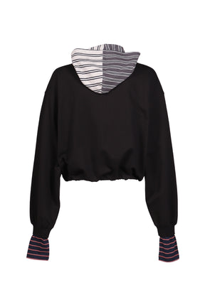 BLACK BUBBLE HOODIE ZIP-UP / BLK