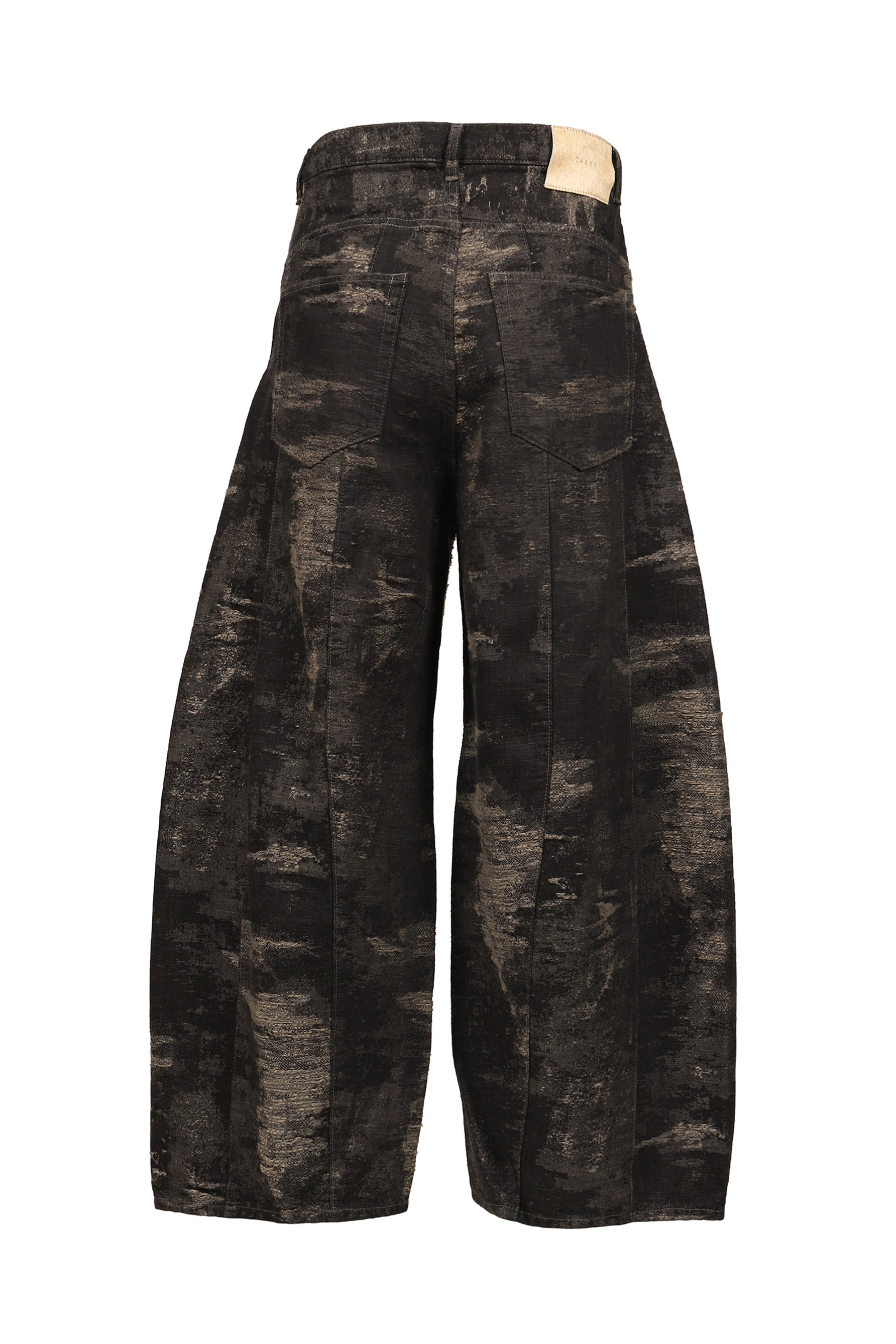 DENIM CURVED PANTS / GRY