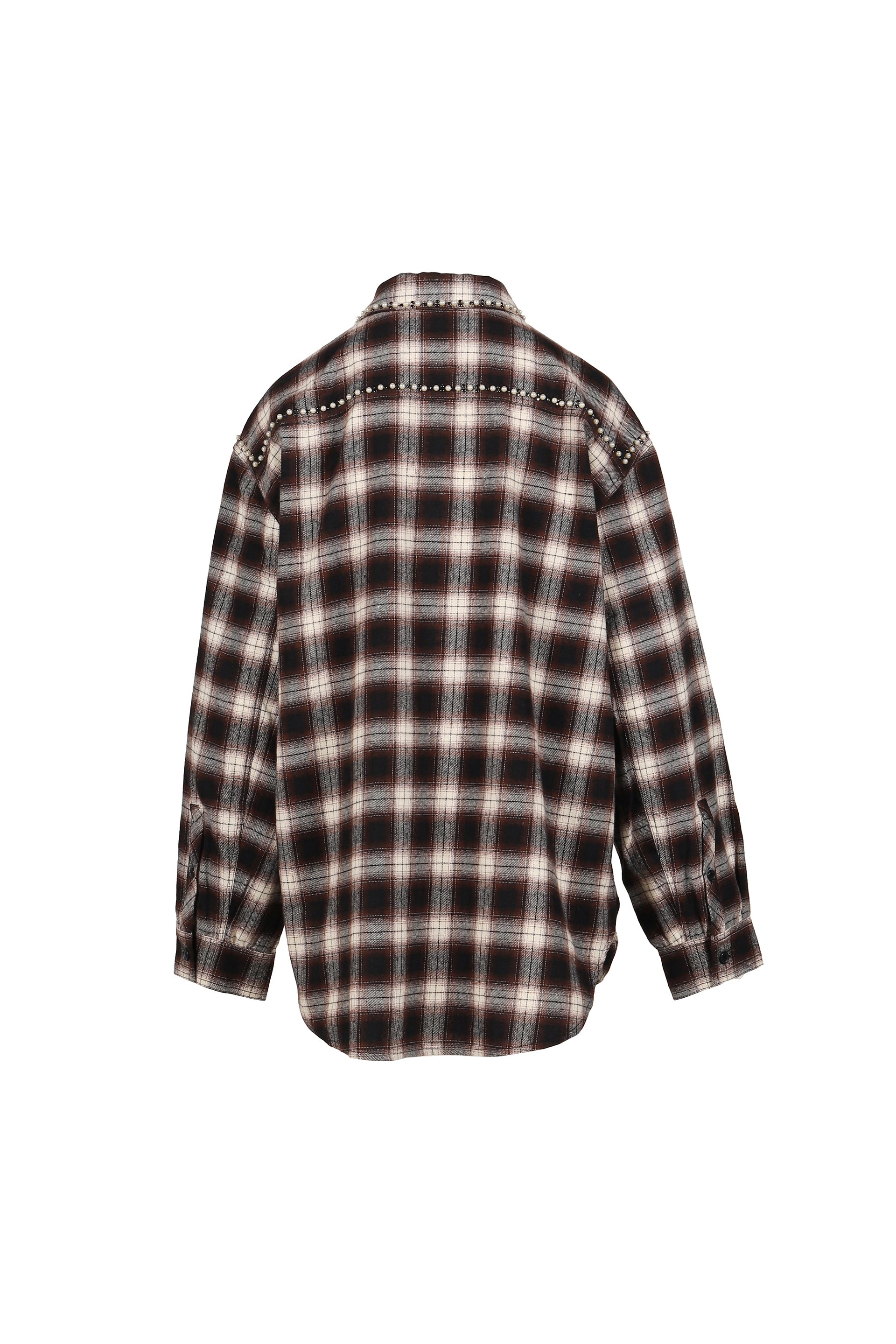 BEADED POCKET SHIRT / BRW