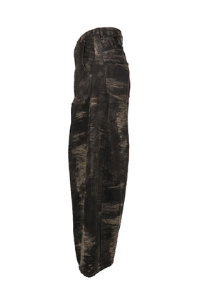 DENIM CURVED PANTS / GRY