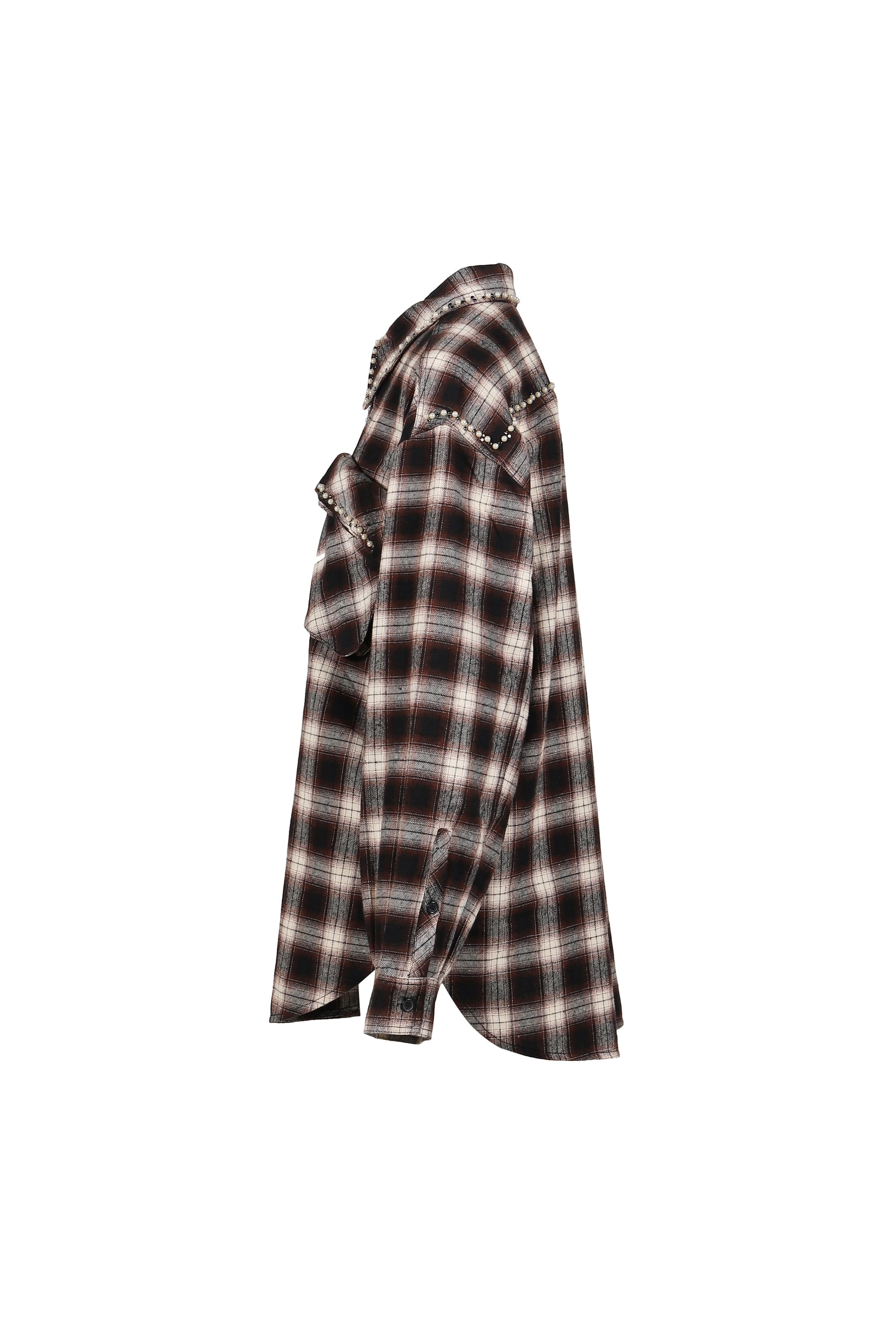 BEADED POCKET SHIRT / BRW 