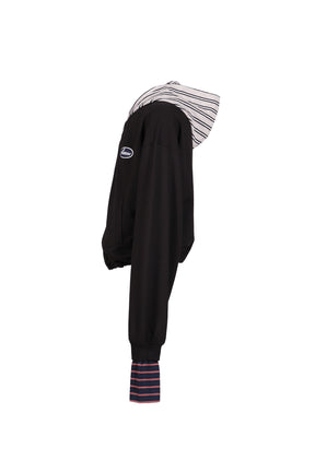 BLACK BUBBLE HOODIE ZIP-UP / BLK