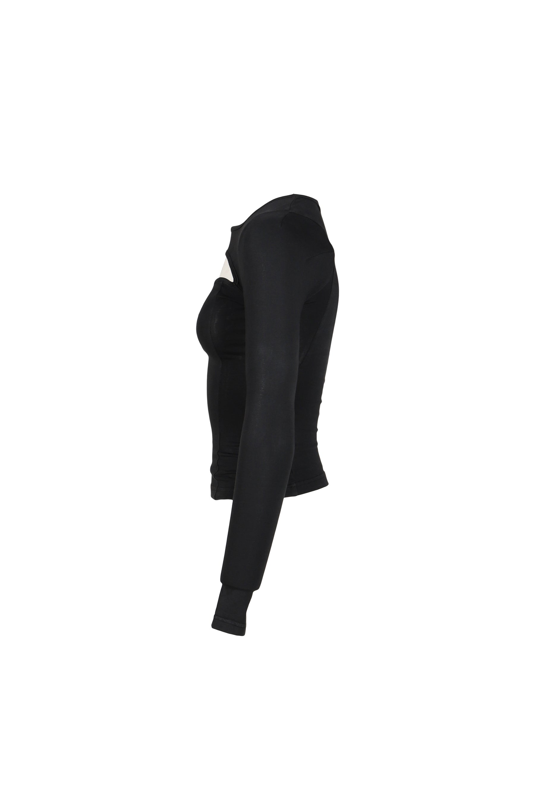 SPLIT RACERBACK RIB LONGSLEEVE / BLK