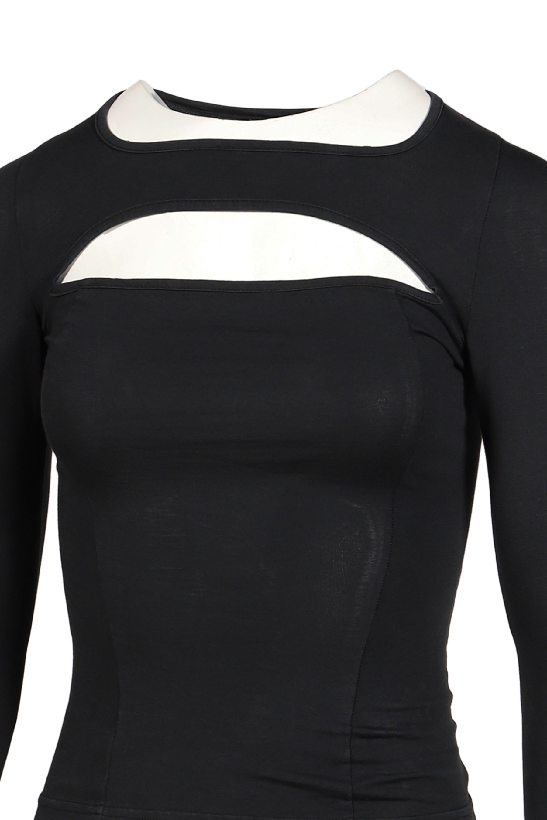 SPLIT RACERBACK RIB LONGSLEEVE / BLK