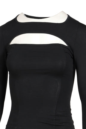 SPLIT RACERBACK RIB LONGSLEEVE / BLK