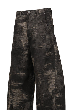DENIM CURVED PANTS / GRY