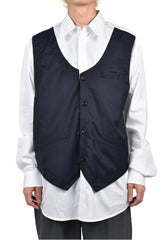 OVERSHIRT WITH VEST / BLUE PINSTRIPE
