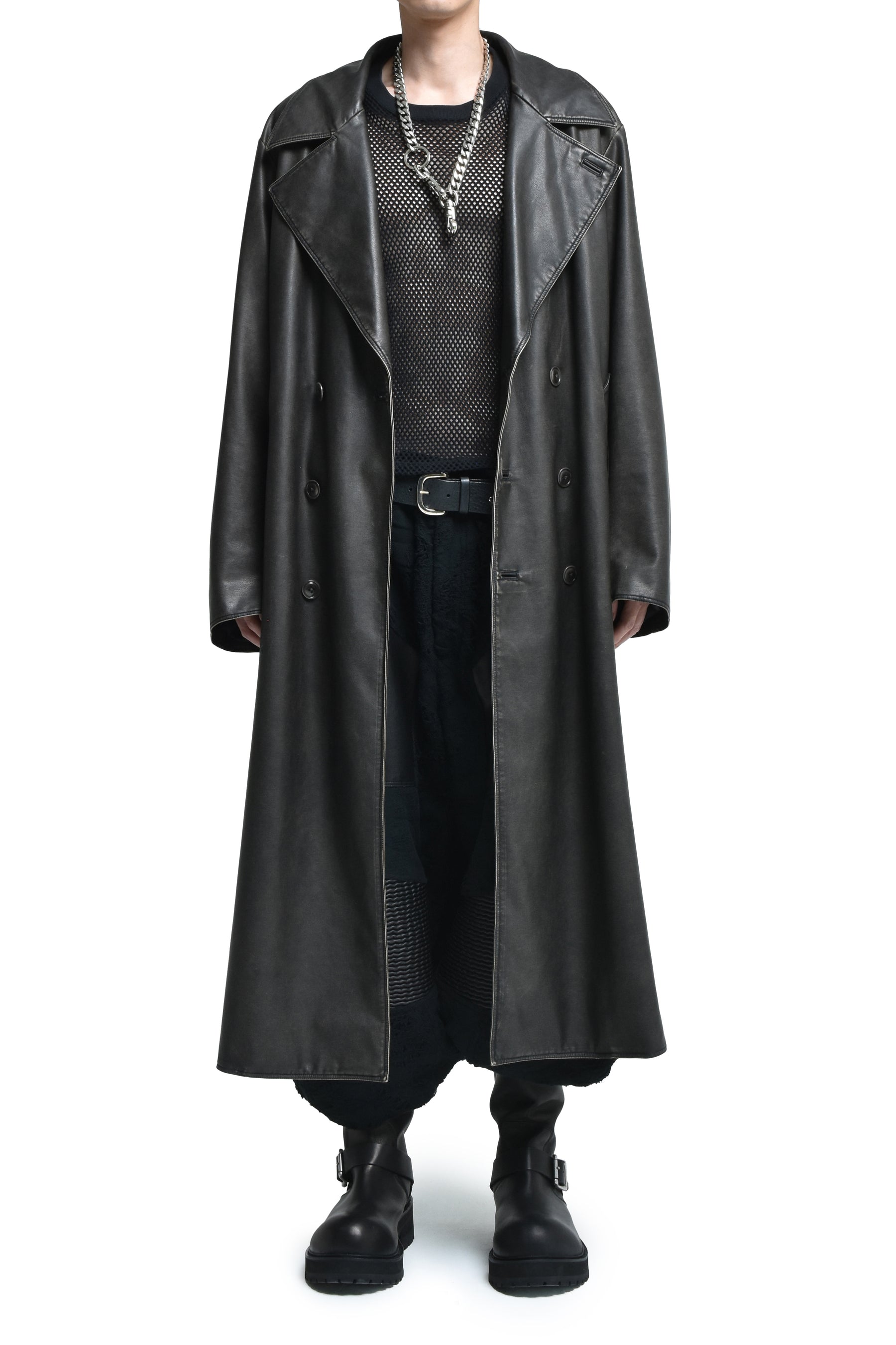 LOOSE DOUBLE COAT / D. BROWN 