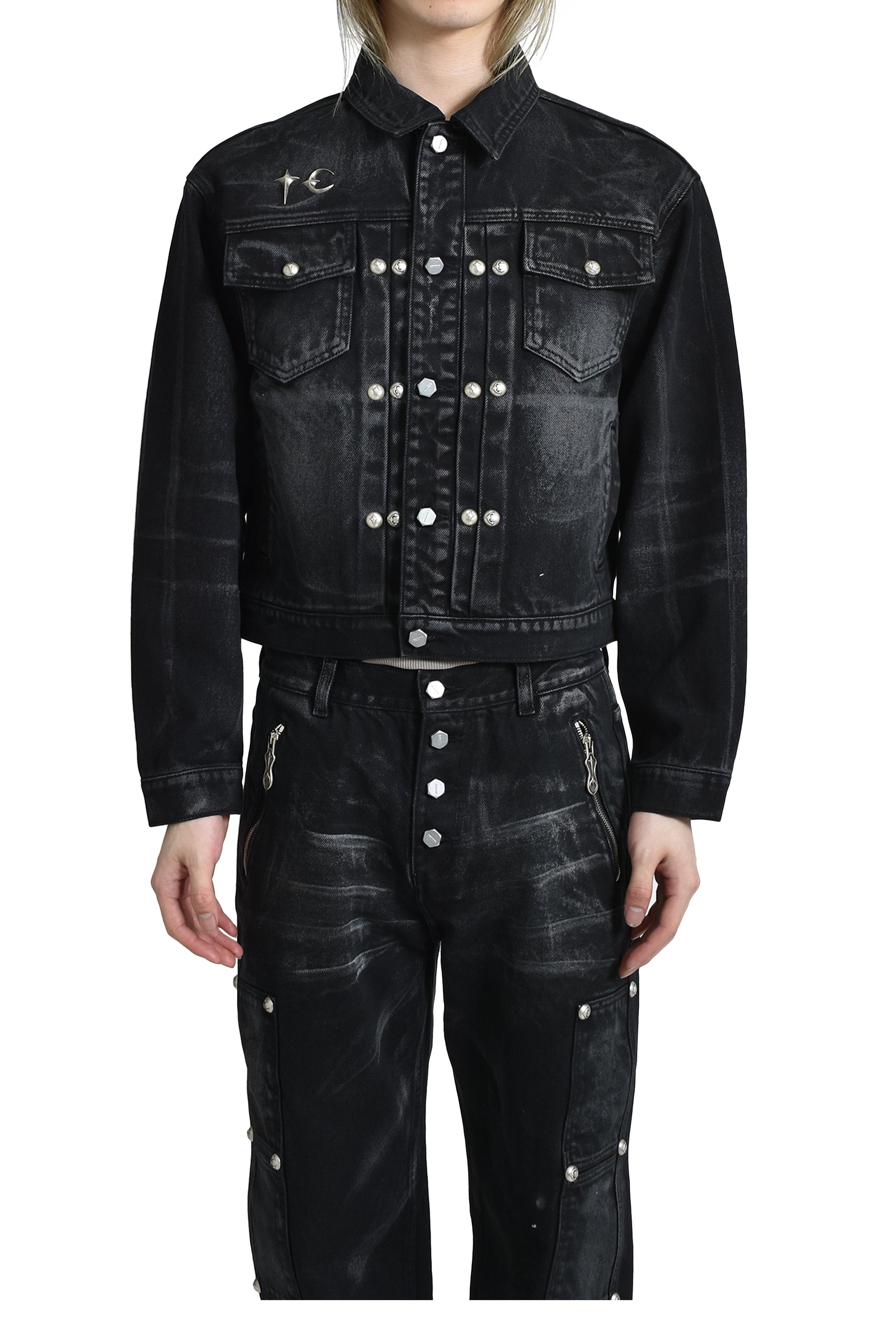 Thug Club LEAVE A TRACE DENIM JACKET / BLK